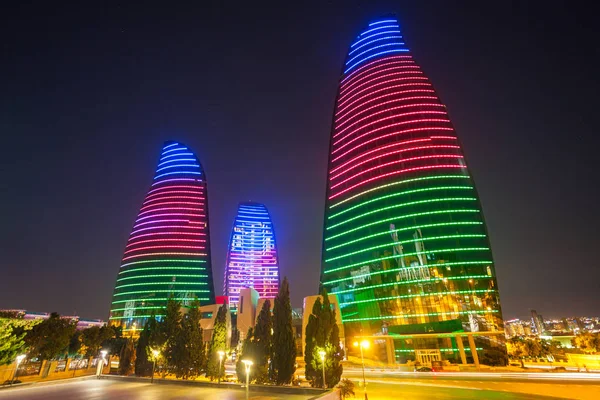 Flame Towers in Baku — Stock Photo, Image