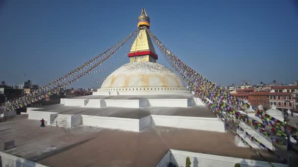 Timelapse Stupa di Boudhanath, Kathmandu — Video Stock