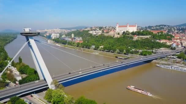 SNP νέα γέφυρα, Μπρατισλάβα — Αρχείο Βίντεο