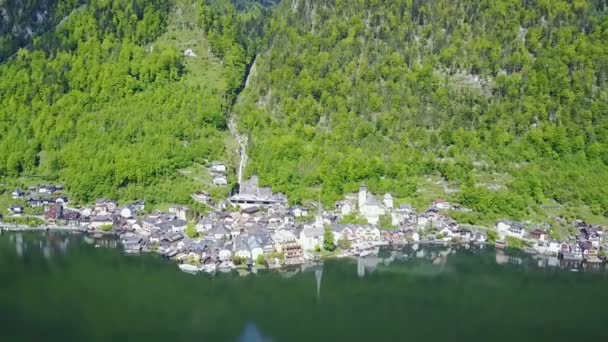 Vista aérea de Hallstatt, Austria — Vídeo de stock