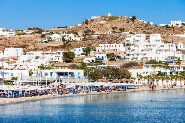 Mykonos eiland beach, Griekenland — Stockfoto