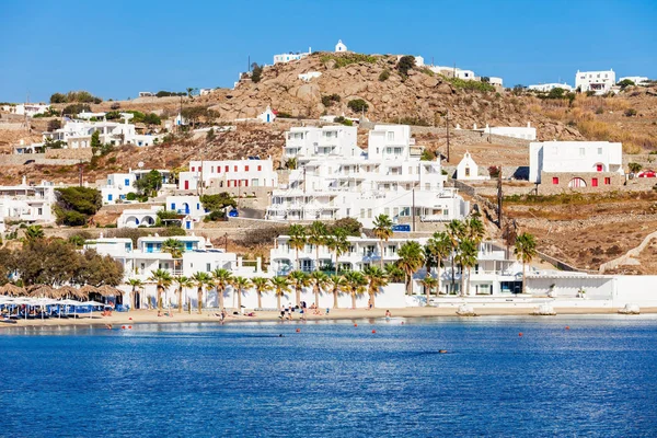 Mykonos eiland beach, Griekenland — Stockfoto