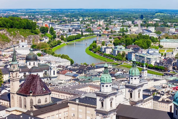 Salzburg hava panoramik görünüm — Stok fotoğraf