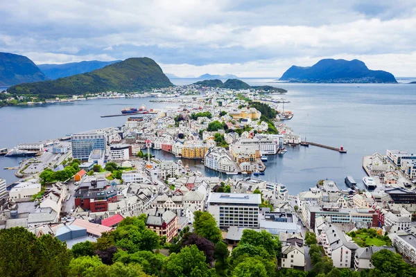 Vista panorámica aérea de Alesund —  Fotos de Stock