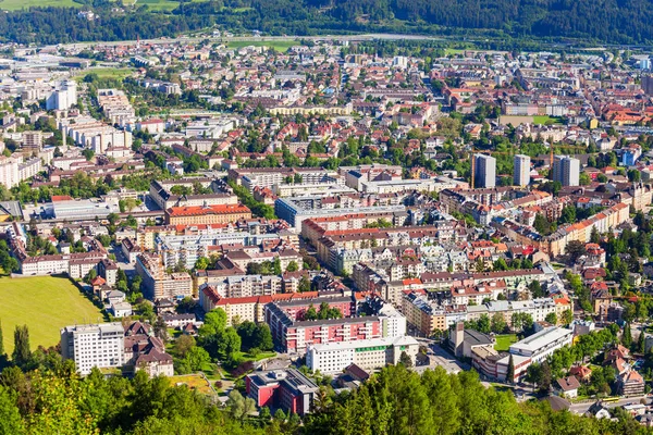 Innsbruck havadan panoramik görünümü — Stok fotoğraf