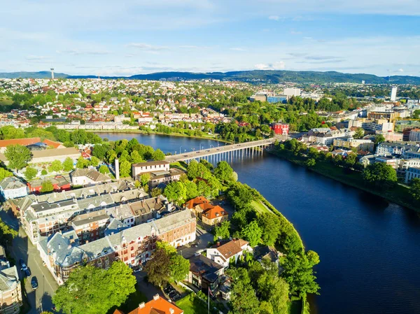 Trondheim havadan panoramik görünümü — Stok fotoğraf