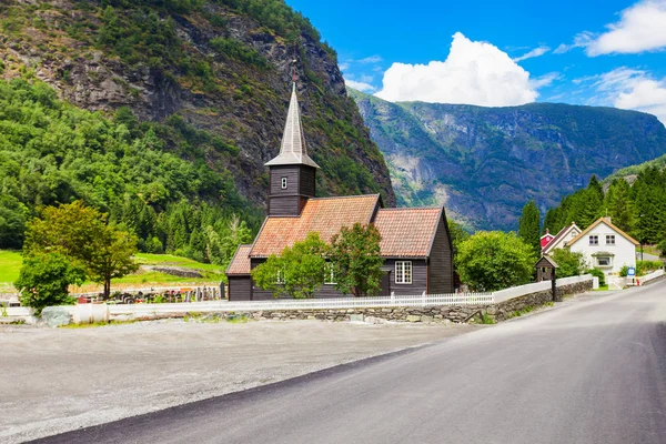 Flam Church Sognefjord, Noruega — Foto de Stock