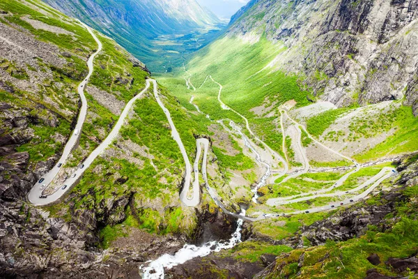 Trollstigen trolové cestu, Norsko — Stock fotografie