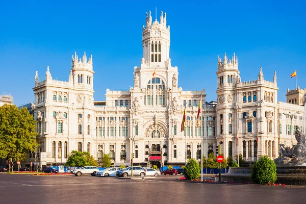Cybele Palace i Madrid centrum, Spanien — Stockfoto
