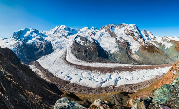 Matterhorn, Monte Rosa, Lodowiec Gorner — Zdjęcie stockowe