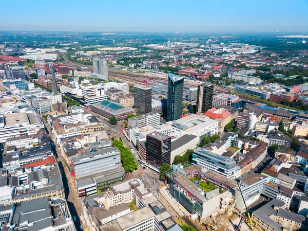 Dortmund κέντρο της πόλης με εναέρια θέα — Φωτογραφία Αρχείου