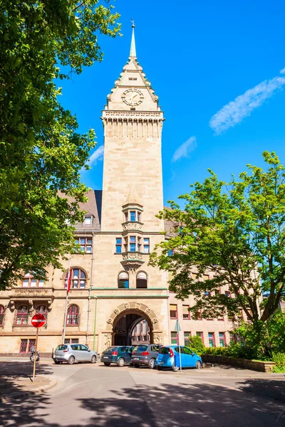 De skyline van de stad van Duisburg in Duitsland — Stockfoto