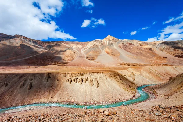 Paisaje Escénico Montaña Desde Carretera Entre Manali Himachal Leh Ladakh — Foto de Stock