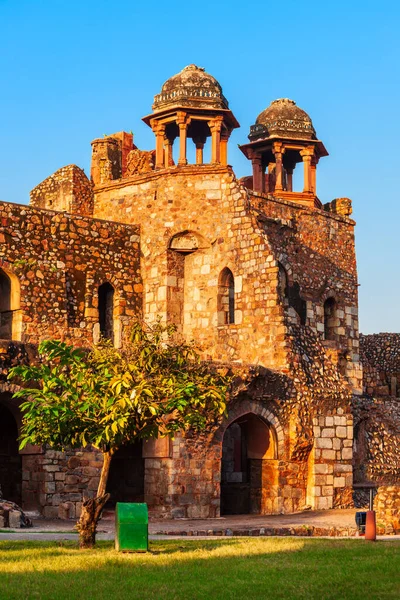 Humayuns Tor Zum Purana Qila Fort Einer Der Ältesten Festungen — Stockfoto