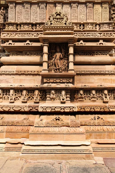 Khajuraho Jest Grupą Hinduskich Świątyń Świątyń Dżaina Mieście Khajuraho Stanie — Zdjęcie stockowe