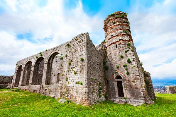 Fatih Sultan Mehmet Mosque Fatih Mosque Ruins Rozafa Castle Shkoder — Stock Photo, Image