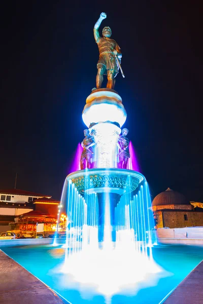 Estatua Felipe Macedonia Ciudad Skopje Macedonia Del Norte Felipe Era —  Fotos de Stock