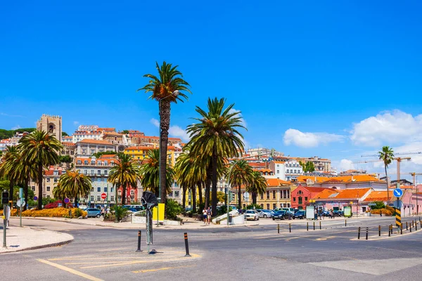 Lisszabon Városkép Panorámás Kilátás Lisszabon Vagy Lisszabon Portugália Fővárosa Legnagyobb — Stock Fotó