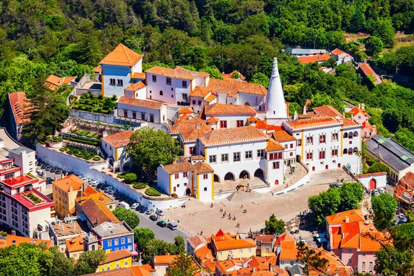 Sintra Nemzeti Palota Légi Panoráma Nemzeti Palota Vagy Palacio Nacional — Stock Fotó