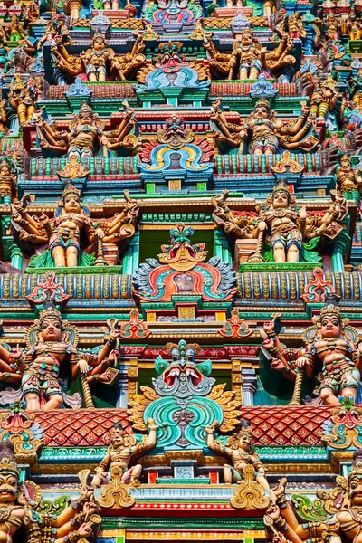 Meenakshi Amman Temple Decor Templo Hindu Histórico Localizado Cidade Madurai — Fotografia de Stock