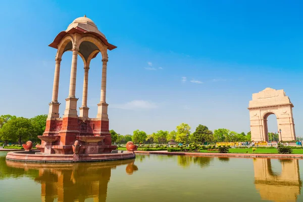 India Gate Canopy Memoriale Guerra Situato Nel Rajpath Nuova Delhi — Foto Stock