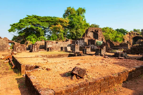 Kirche Des Heiligen Augustinus Ist Ein Zerstörter Kirchenkomplex Old Goa — Stockfoto