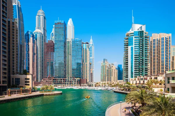 Dubai Marina Una Ciudad Canal Artificial Distrito Dubai Los Emiratos — Foto de Stock