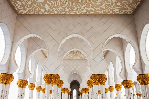 Sheikh Zayed Grand Τζαμί Εσωτερικό Μεγαλύτερο Τζαμί Των Ηαε Που — Φωτογραφία Αρχείου