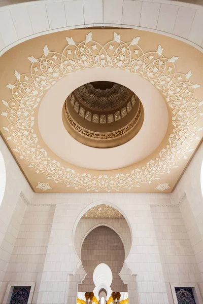 Sheikh Zayed Grand Mosque Interior Largest Mosque Uae Located Abu — Stock Photo, Image