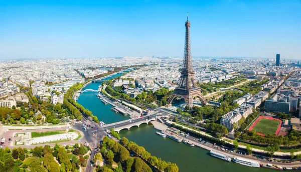 Torre Eiffel Tour Eiffel Vista Aérea Una Torre Celosía Hierro — Foto de Stock