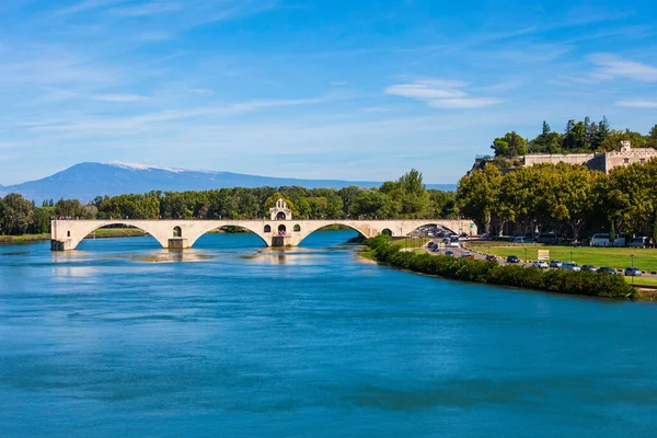 Pont Saint Benezet Uma Famosa Ponte Medieval Cidade Avignon Sul — Fotografia de Stock