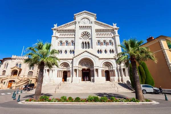 Szent Miklós Monaco Katedrális Vagy Szeplőtelen Szűzanya Katedrális Római Katolikus — Stock Fotó
