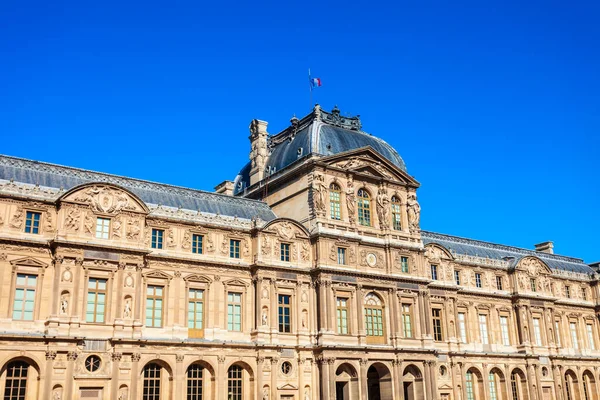 Louvre Múzeum Párizs Központjában Franciaországban — Stock Fotó