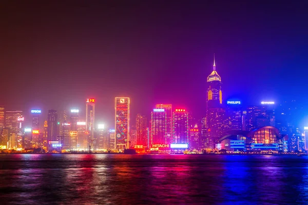 Hong Kong Febrero 2013 Horizonte Isla Hong Kong Desde Muelle — Foto de Stock