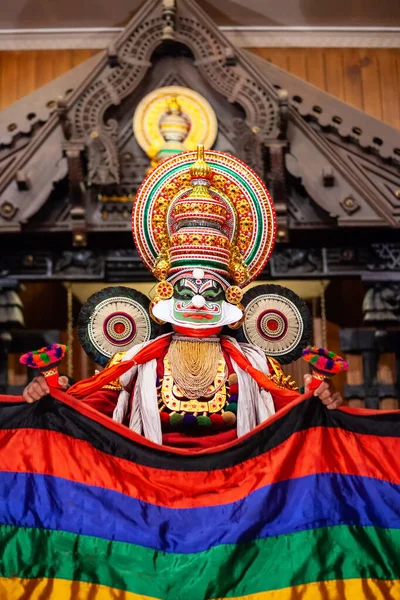 Cochin India 2012 Március Kathakali Táncbemutató Indiai Cochin Kulturális Központban — Stock Fotó