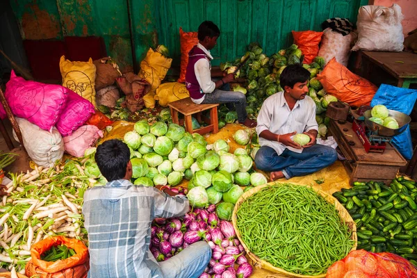 Mer Indien Mars 2012 Fröer Och Grönsaker Den Lokala Marknaden — Stockfoto