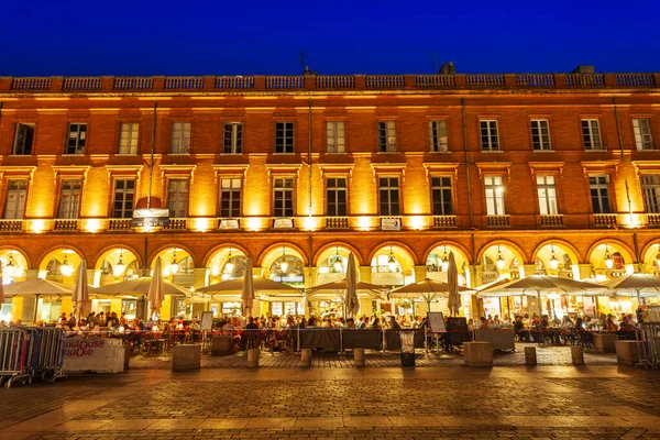 Toulouse France September 2018 Cafe Restaurant Capitole City Hall Place — Stock Photo, Image