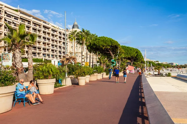 Cannes Francia Septiembre 2018 Promenade Croisette Boulevard Croisette Una Carretera — Foto de Stock