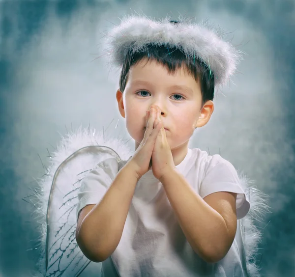 Beautiful little angel boy — Stock Photo, Image
