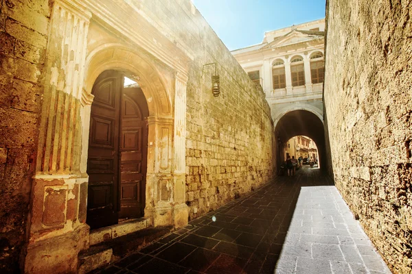 Struktur der antiken Stadt Rhodos Stockbild