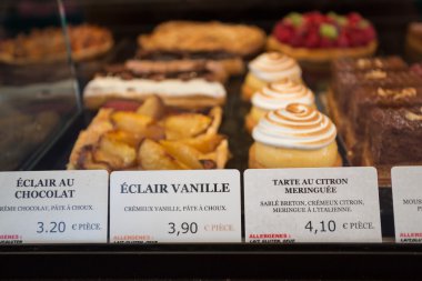 Paris yerel Fransız pastane