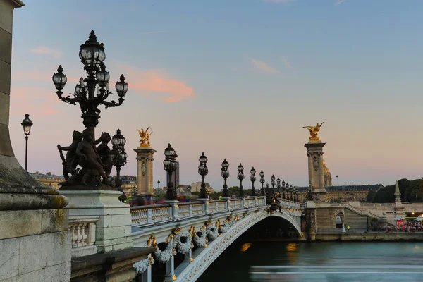 The Alexander III Bridge across river Seine in Paris, France. — Stock ...