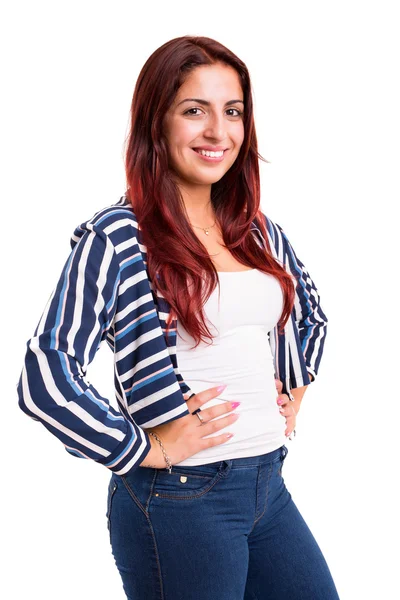 Mooie jonge casual vrouw — Stockfoto