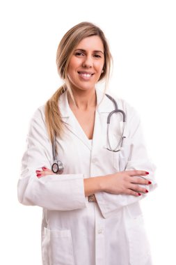Güzel genç doktor poz