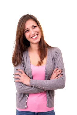 Çapraz kollu kadın