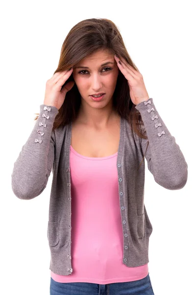 Estudiante cansado de estudiar — Foto de Stock