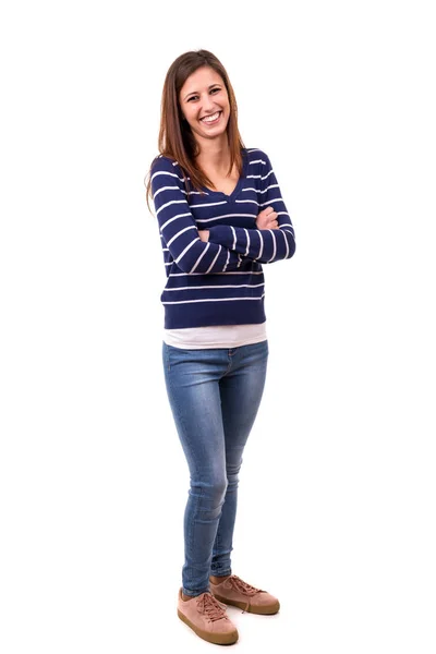 Young casual woman — Stockfoto