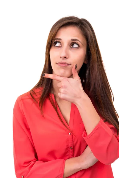 Mujer teniendo una gran idea — Foto de Stock