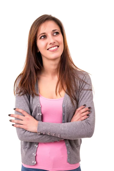 Woman with crossed arms — Stock Photo, Image