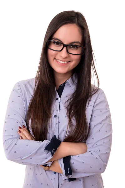 Woman with glasses posing — Stock Photo, Image